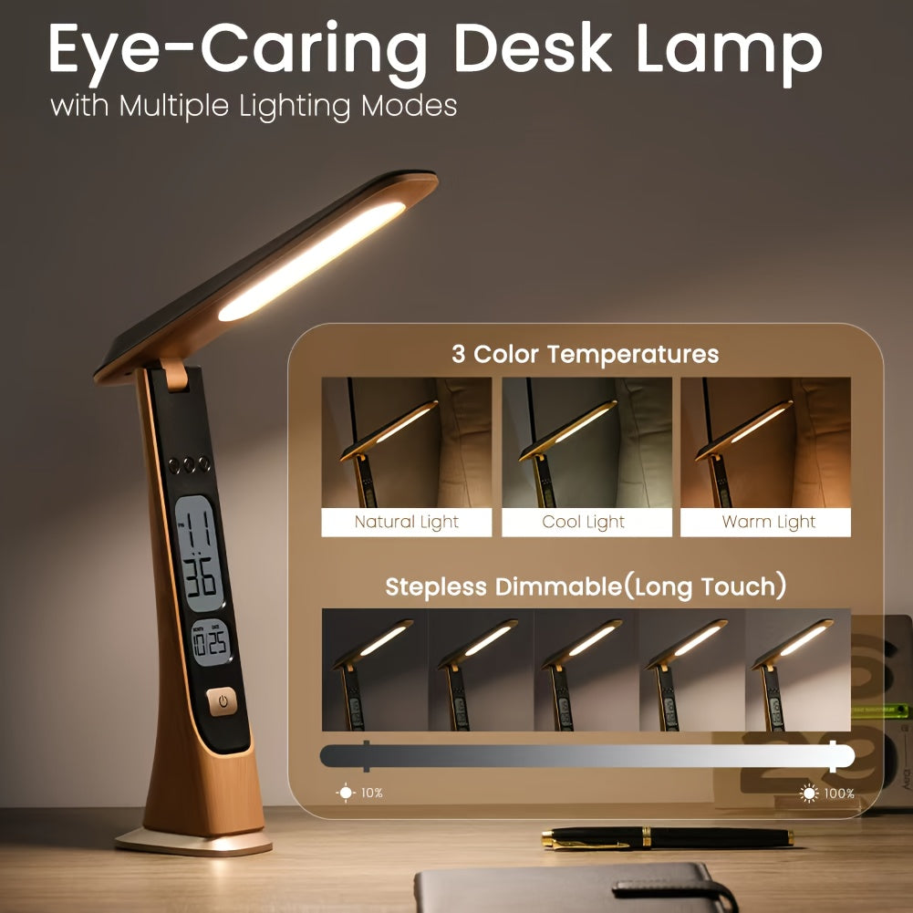 FLEXILUX – Foldable Portable LED Desk Lamp with Time Display