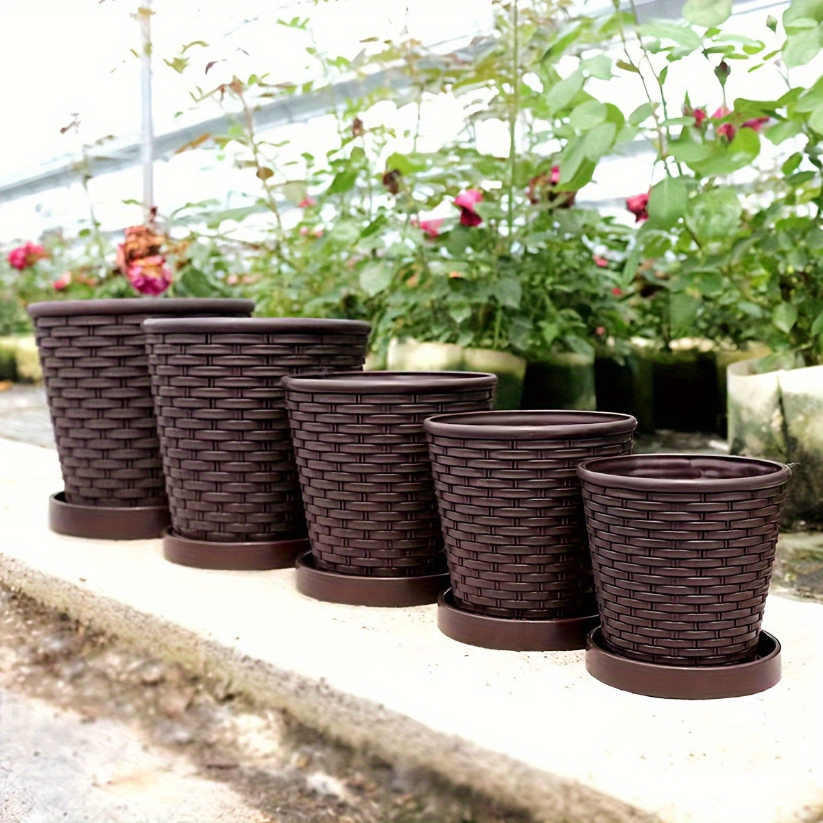 WEAVEGROW POT – Woven Style Planter for Elegant Indoor and Outdoor Decor