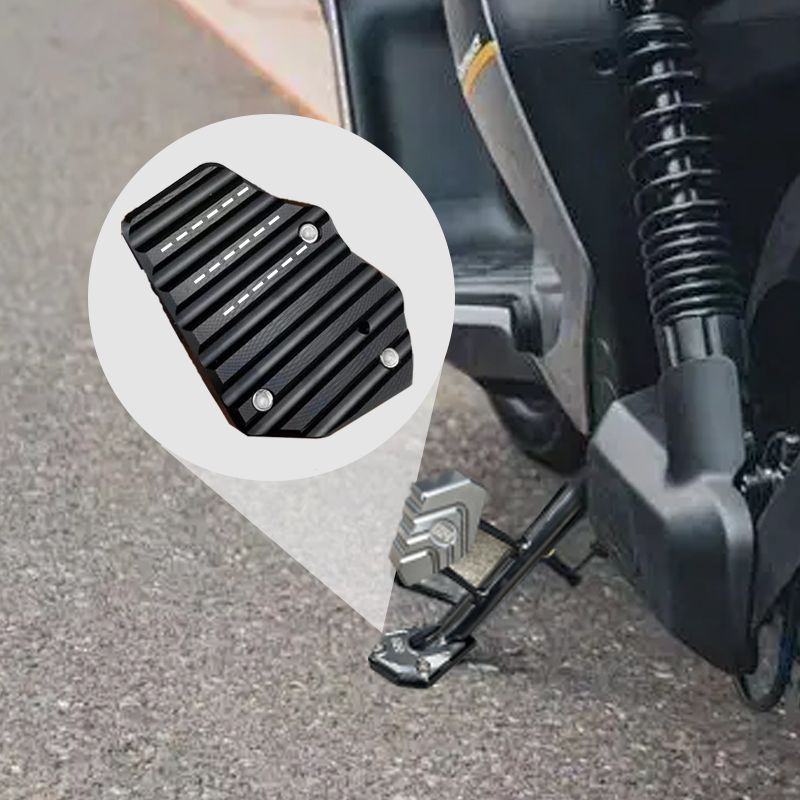 MOTOWISE - Aluminum Motorcycle Side Stand Enlarger Kickstand Foot Plate
