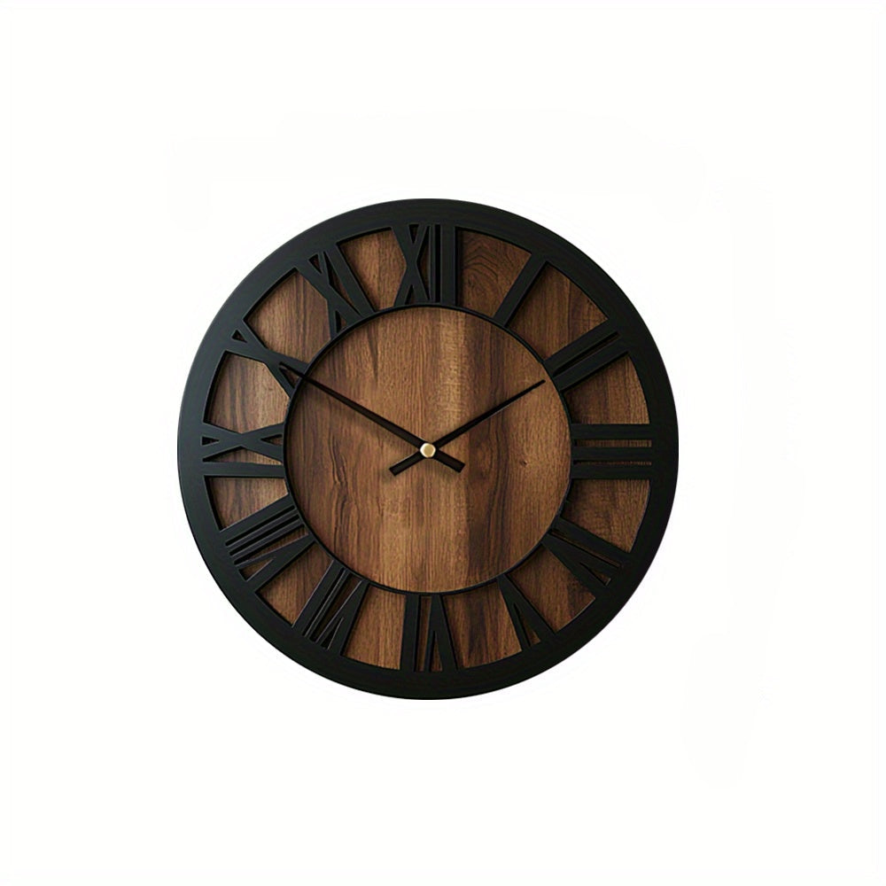 NATURISSE - Artistic Silent Wooden Wall Clock Vintage Style