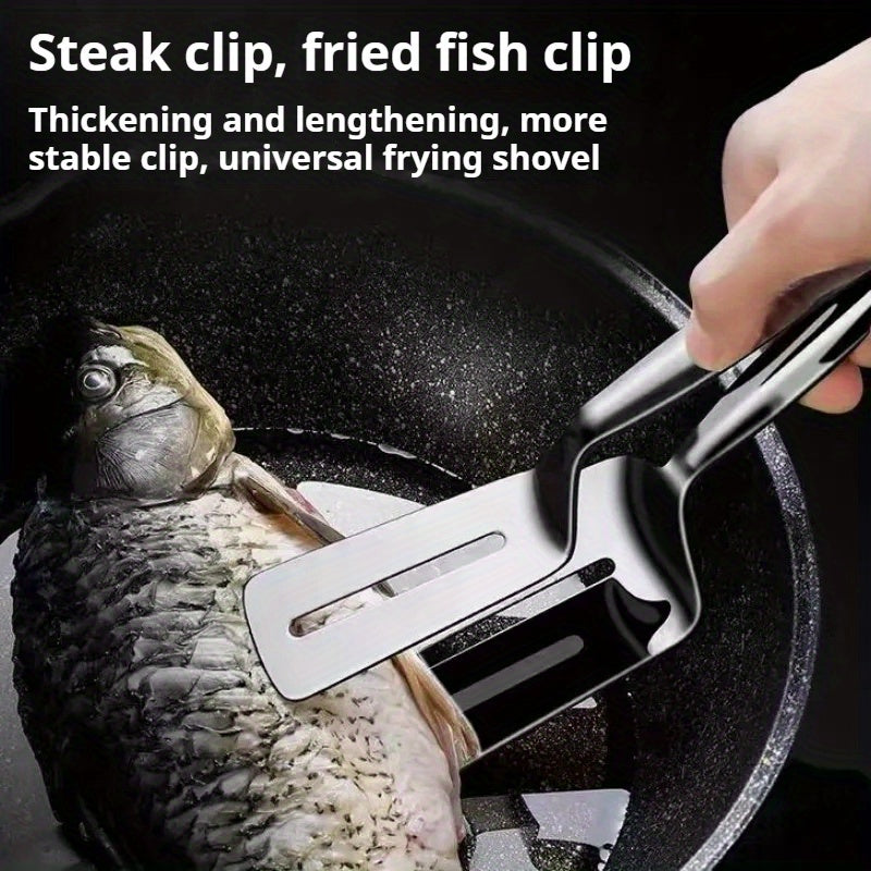STEAKCLIP – Multi-Function Stainless Steel Tongs with Spatula Control