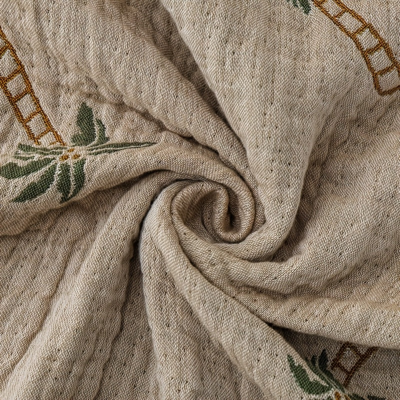 TROPICREST – Breathable Cotton Palm Throw Blanket for Relaxing Summer Comfort