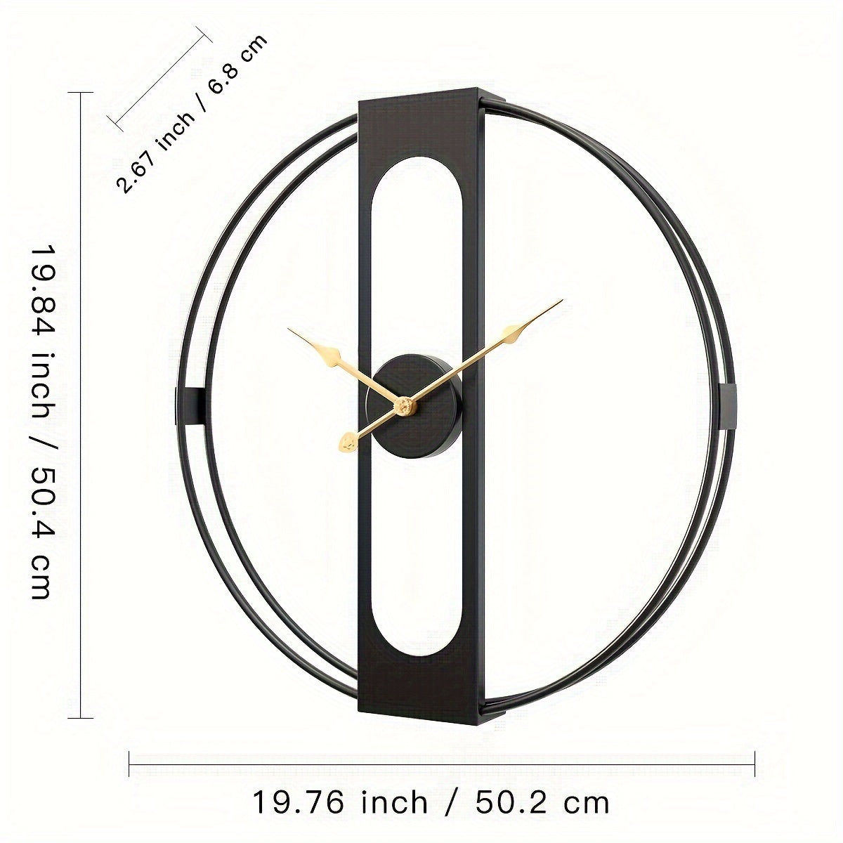 IRONHOUR – Modern 50CM Metal Wall Clock