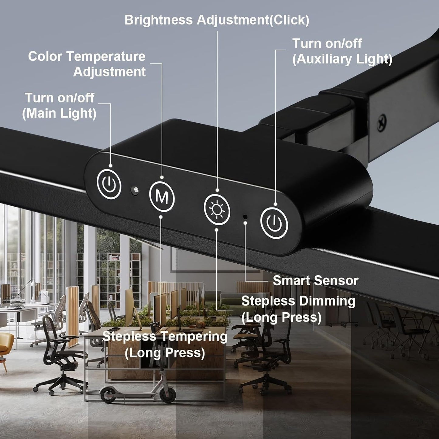 LUMICLAMP – 24W Adjustable LED Desk Lamp with Clamp
