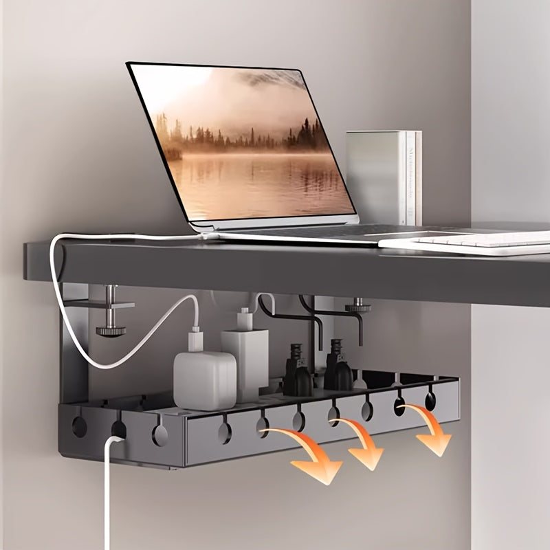 TANGLEFREE - Under Desk Cable Organizer with Adjustable Strap and Clips