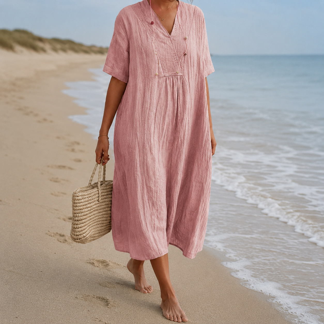 AIRYELLE – Light Summer Dress with Pockets and Relaxed Fit