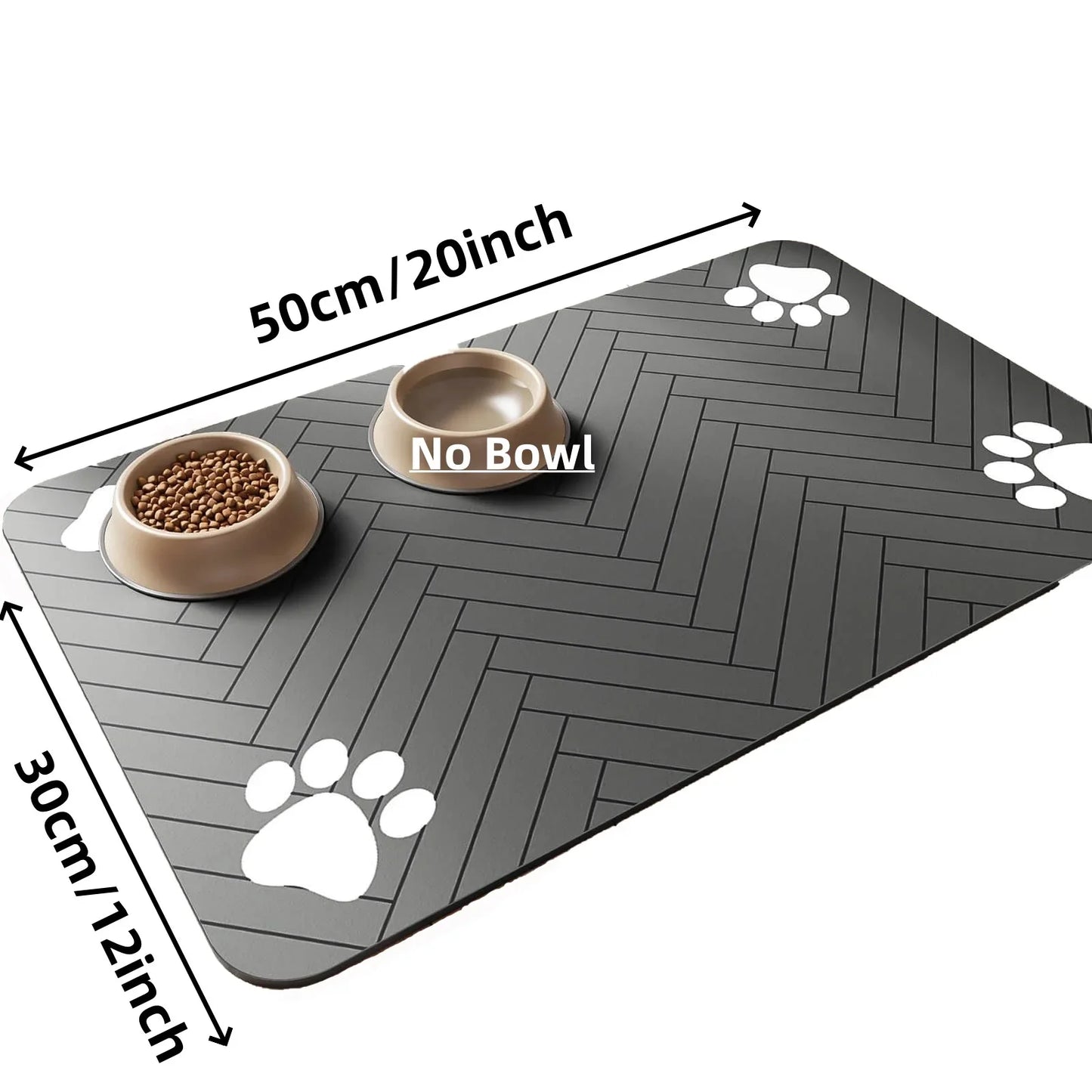 Absorbent Dog Food Mat - Waterproof Anti-Slip Cat Feeding Mat with Quick-Dry Rubber Backing 6