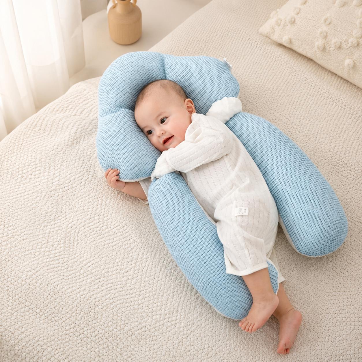 CLOUDNEST – Ergonomic Baby Pillow for Gentle Sleep Support