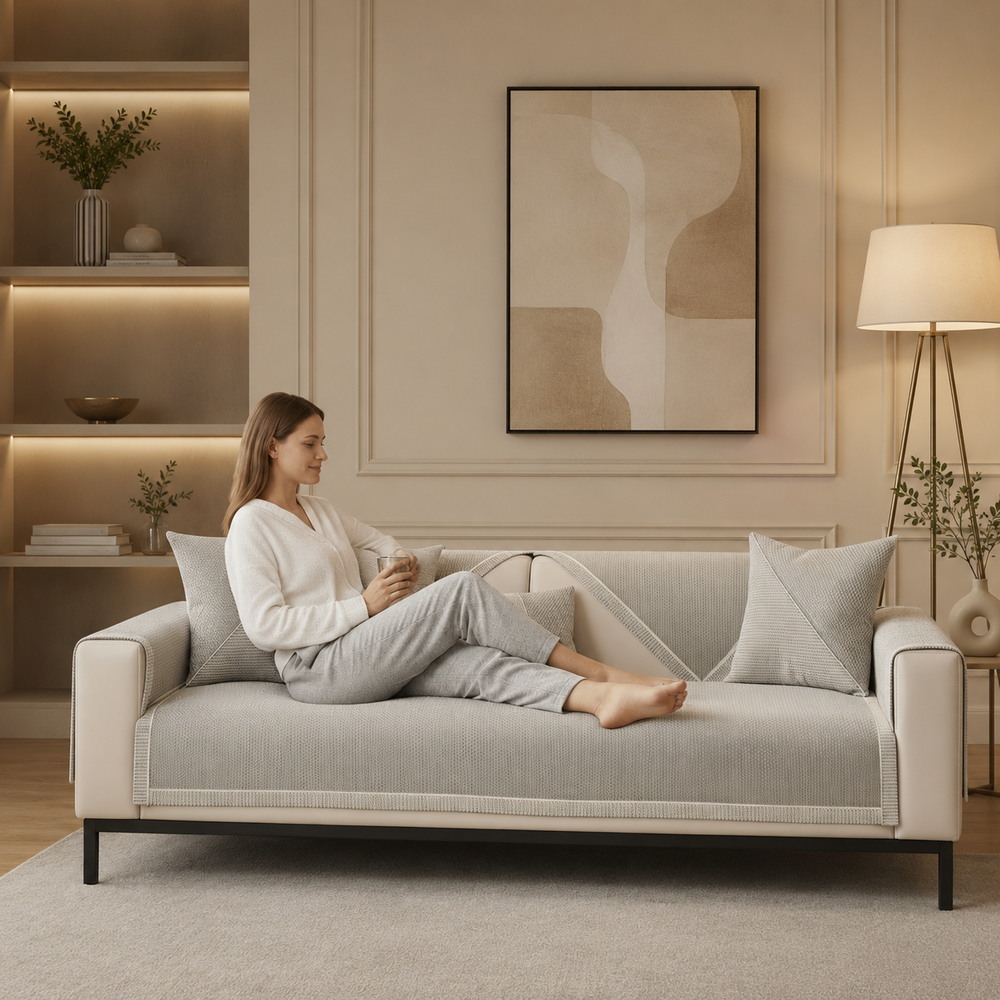 NATURWEFT – Non-Slip Sofa Cover