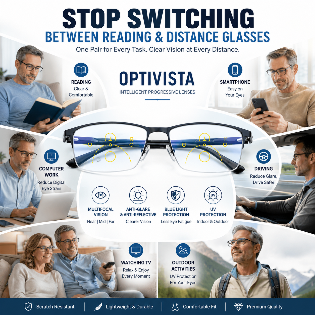 OPTIVISTA – Brille für klare Sicht in allen Entfernungen