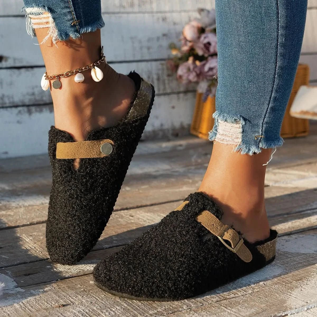 Contrortluxe - Sheep's Wool Slippers with Anti-Slip Sole for Cozy Winter Comfort 9
