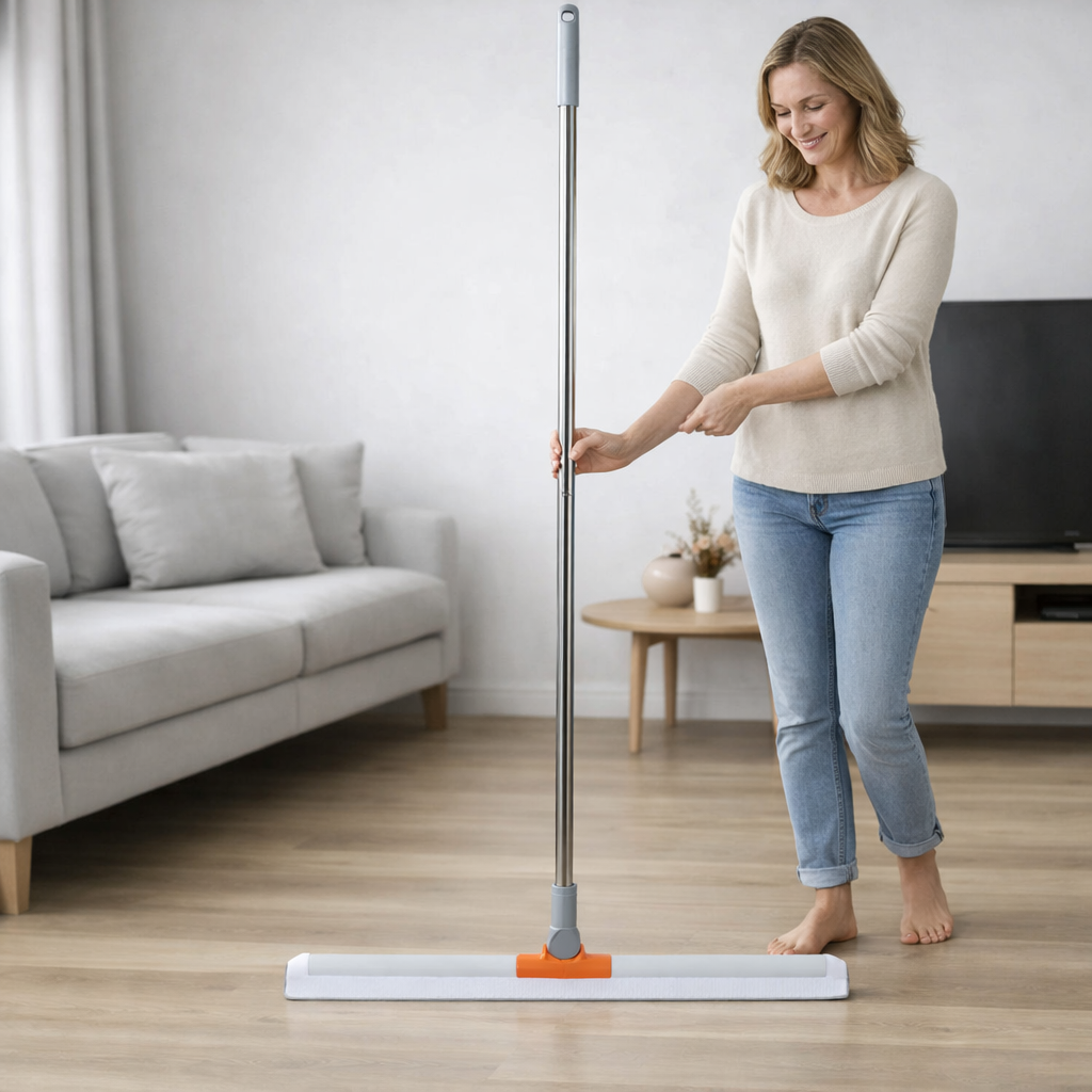AQUAMOP - Water & Dust Scraper Broom for Bathroom, Glass, and Floors
