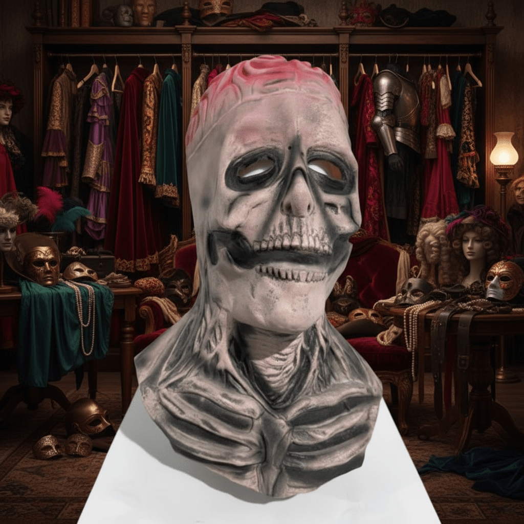 Dreadskull - Hyper-Realistic Skeleton Mask with Hat for Halloween Events 7