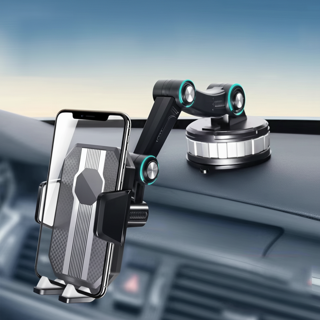 GripTech Car Phone Holder - 360° Rotation Cell Phone Mount with Strong Suction 5
