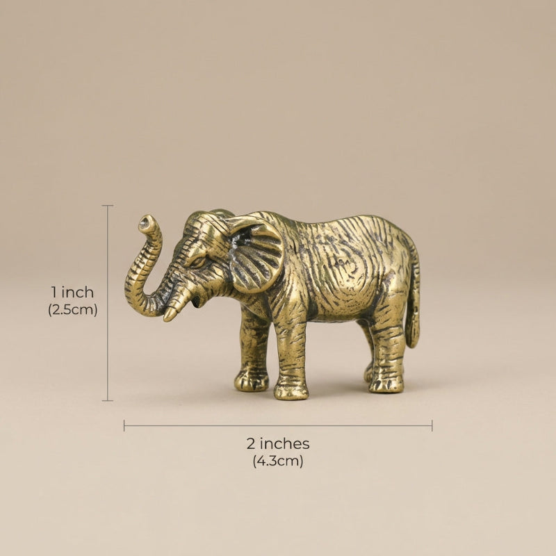 Handcrafted Brass Elephant Figurine - Elegant Home Décor Accent for Any Room 4