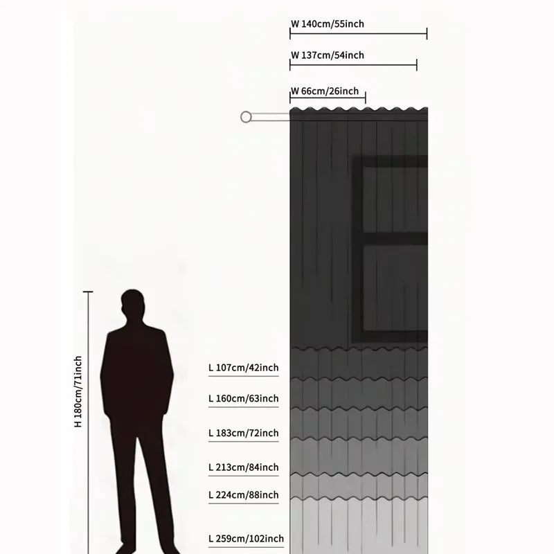 LUMISHEER - Insulated Winter Blackout Door Curtains Multi-Layer Thick Thermal Panels