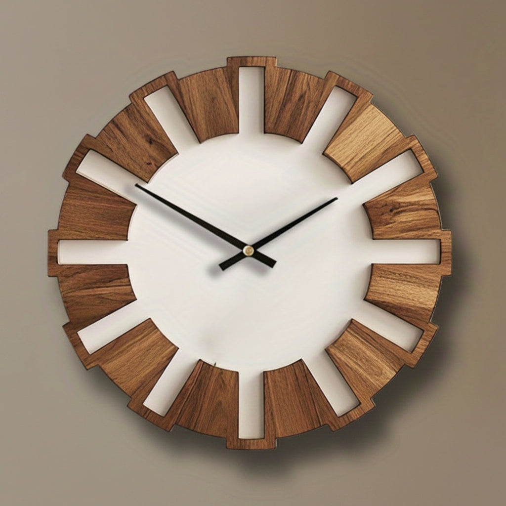 RUSTIQUE – Classic Wooden Wall Clock for Timeless Interiors