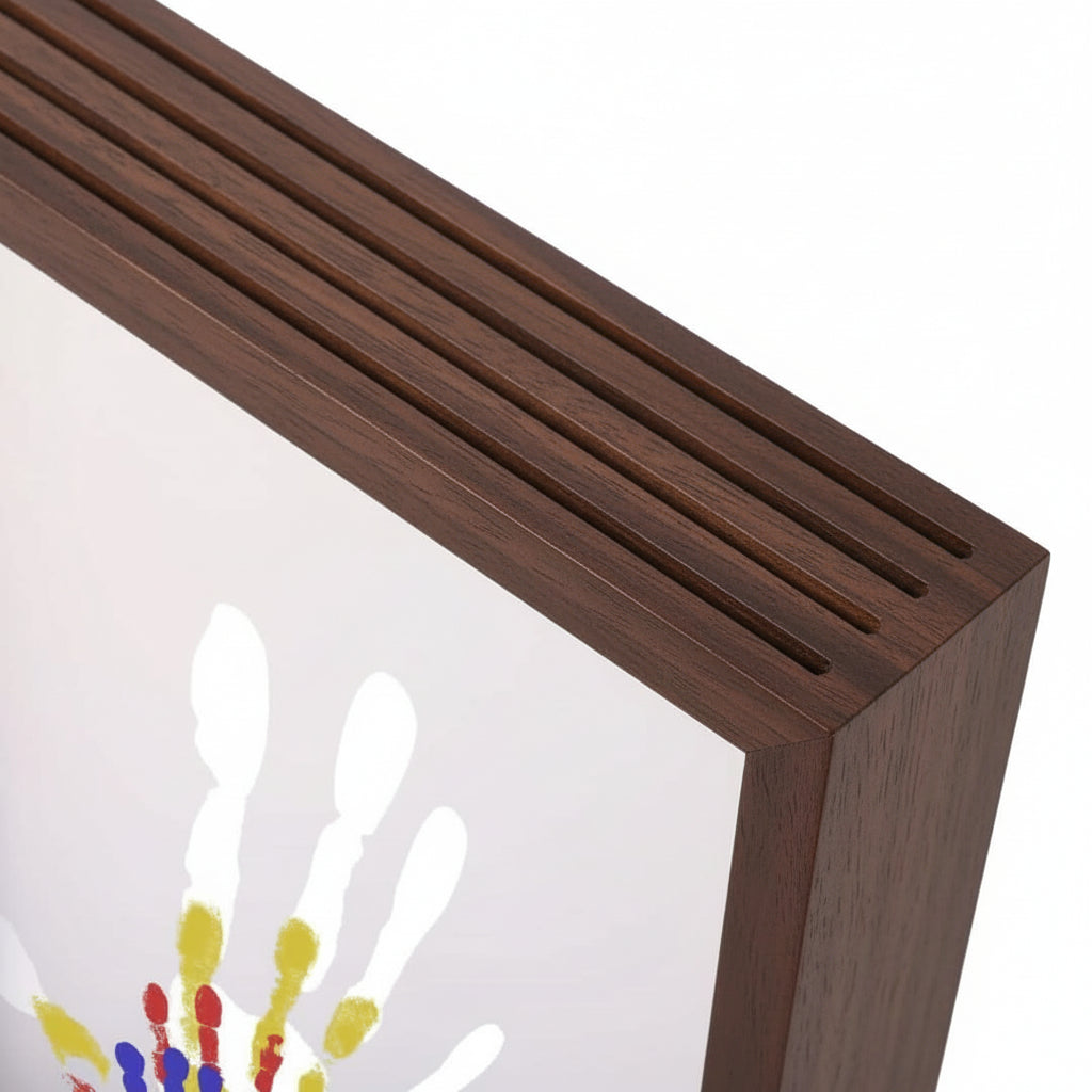 Small Traces - Wooden Baby Memory Frame with Soft Non-Toxic Clay for Handprints & Footprints 6