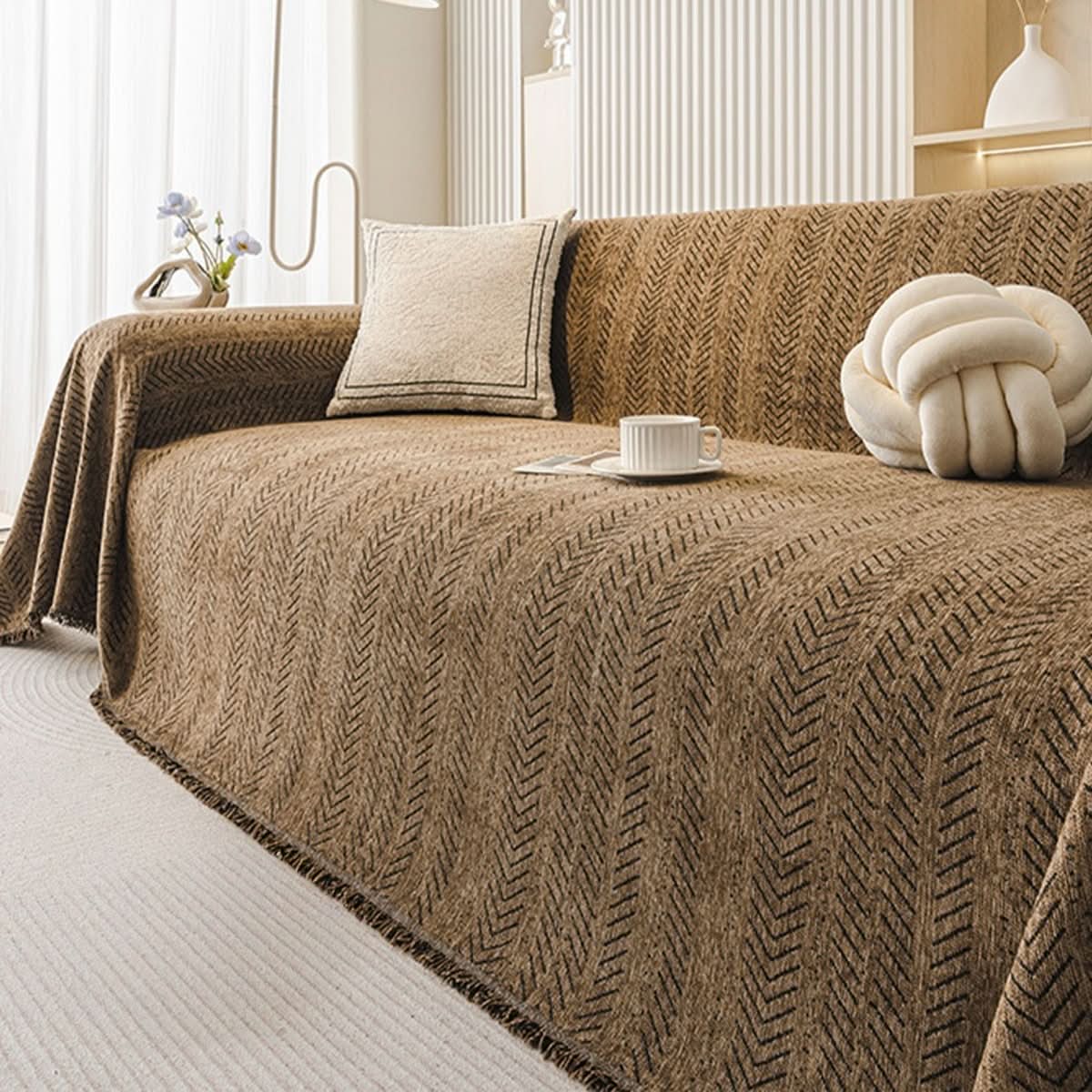 SnuggleTextile – Scratch-resistant & washable sofa cover made of chenille 9