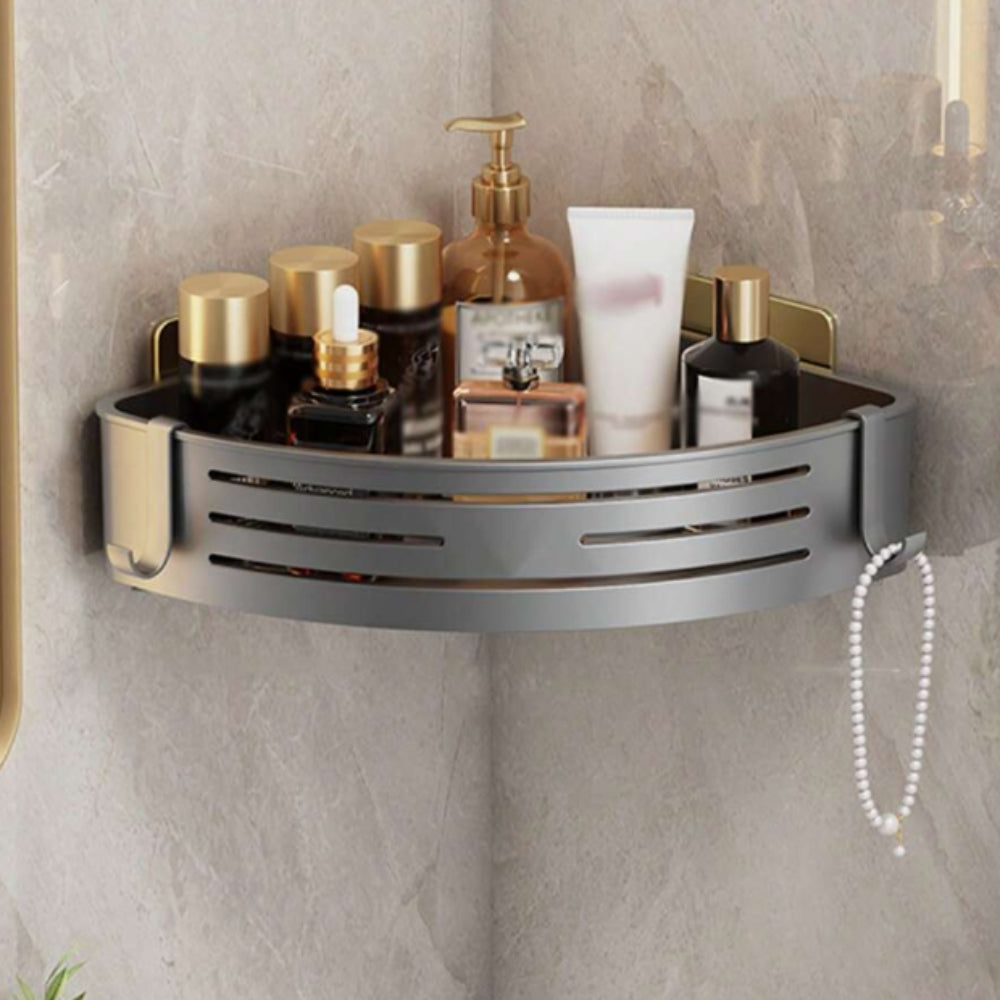 Stylish Aluminum Corner Shower Caddy Rack - Space-Saving Bathroom Organizer 9