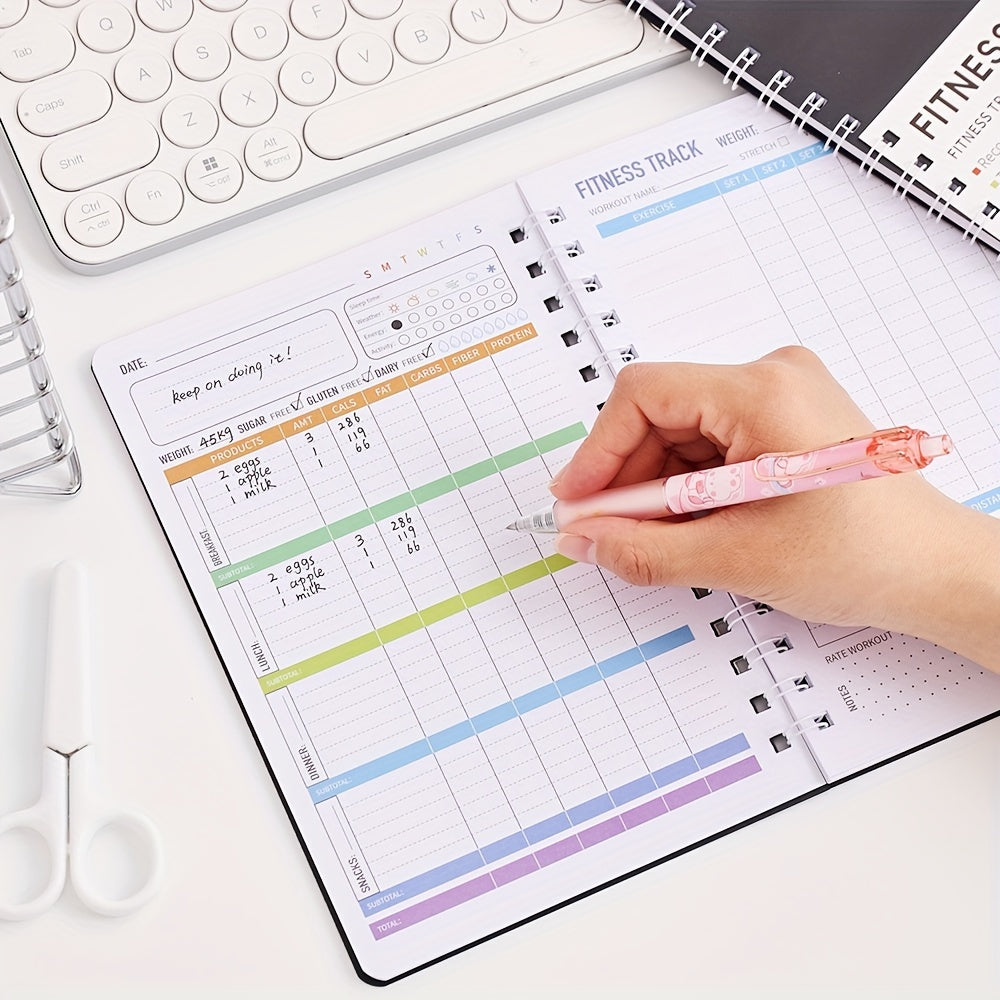 FITTRACK JOURNAL – Undated Fitness Planner & Meal Tracker for Daily Organization
