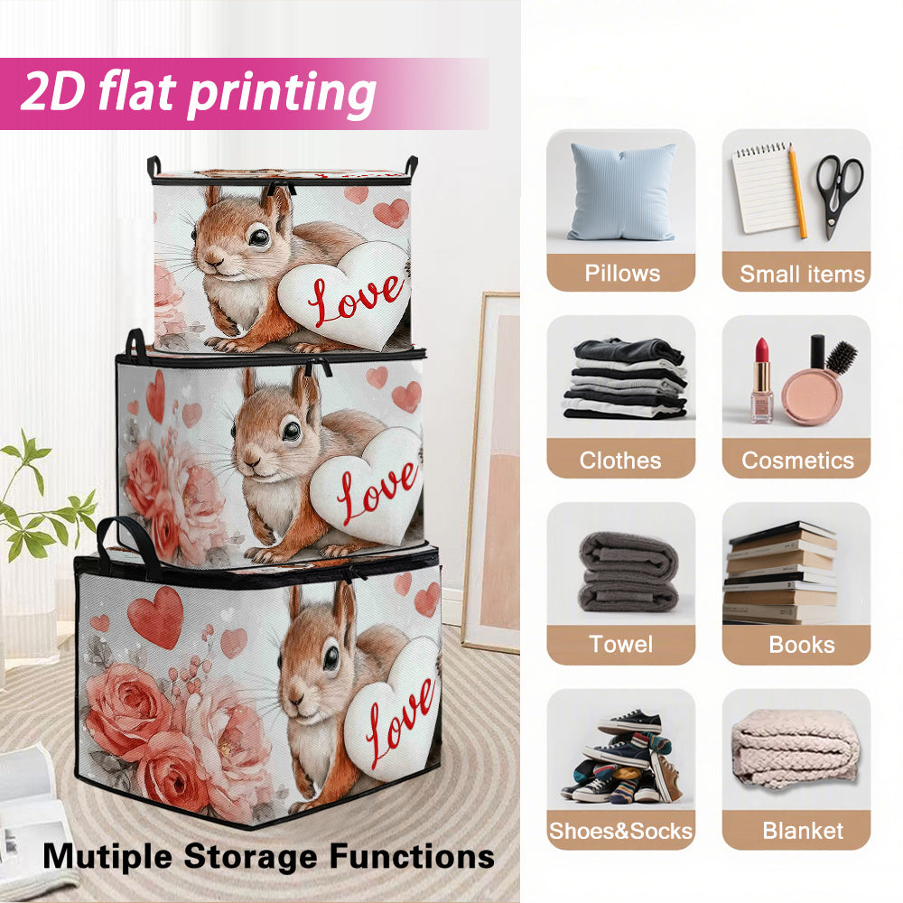 SQUIRRELBOX – Valentine Storage Bin for Cute Room Organization