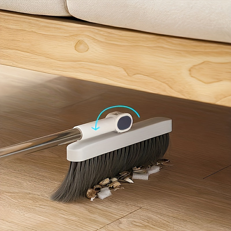 CLEANSWEEP PRO – Rotatable Long Handle Broom & Dustpan Set with Built-In Comb Teeth