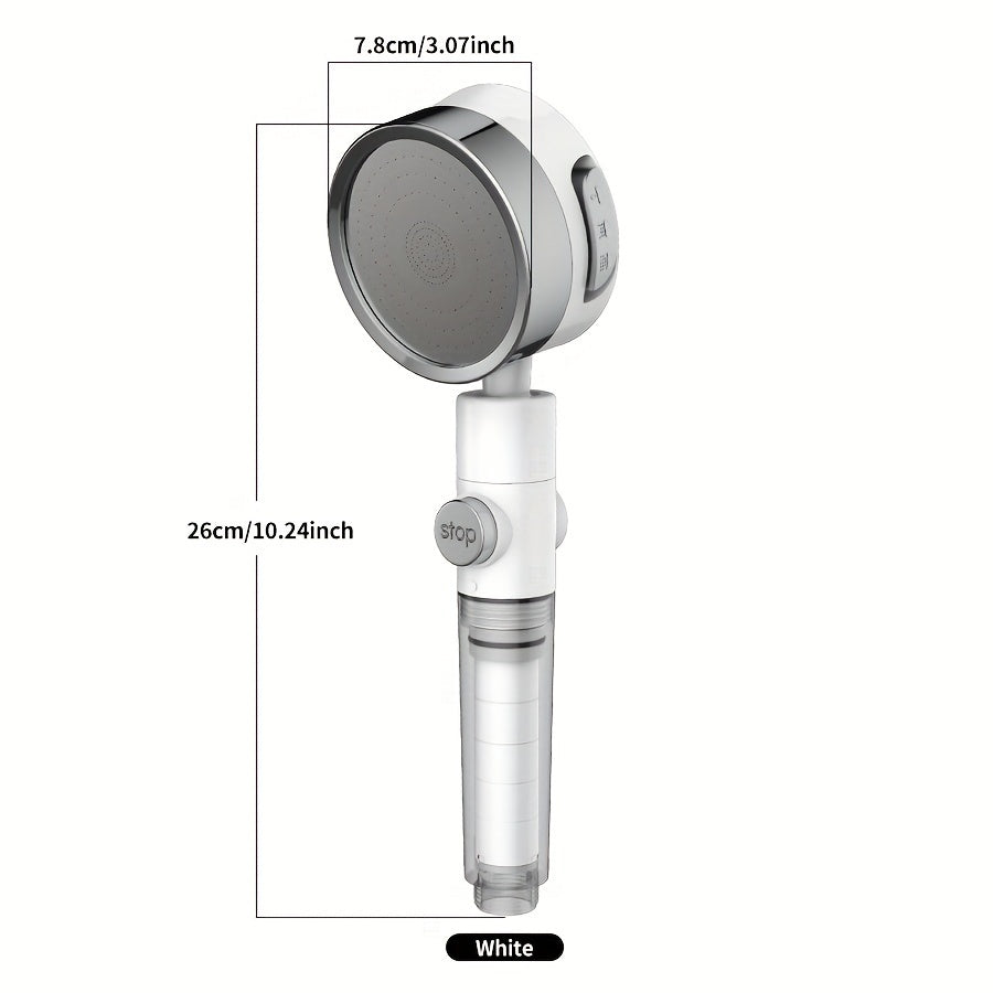 NIMBUSA – Adjustable High-Pressure Shower Head with Three Water Flow Settings