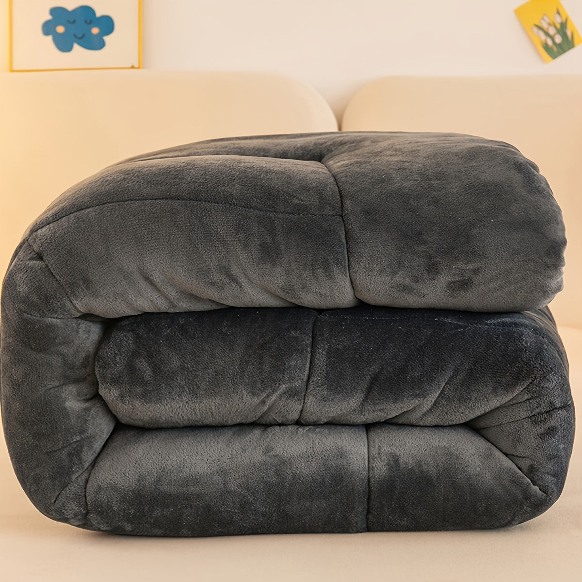VELVLOFT – Lamb Fleece Grid Comforter