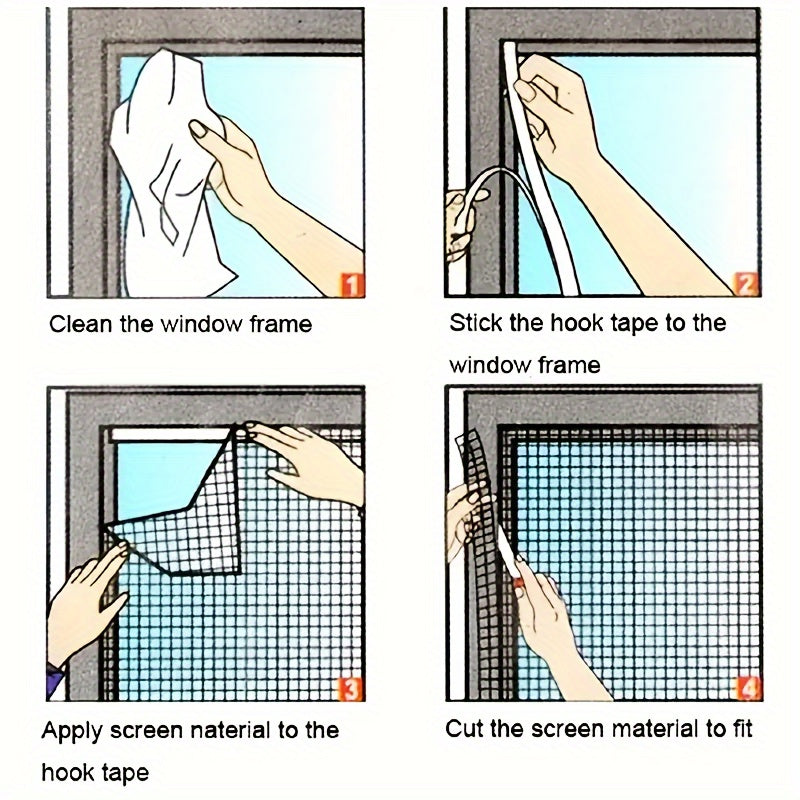BUGMESH – Self-Adhesive Mosquito Window Net Kit