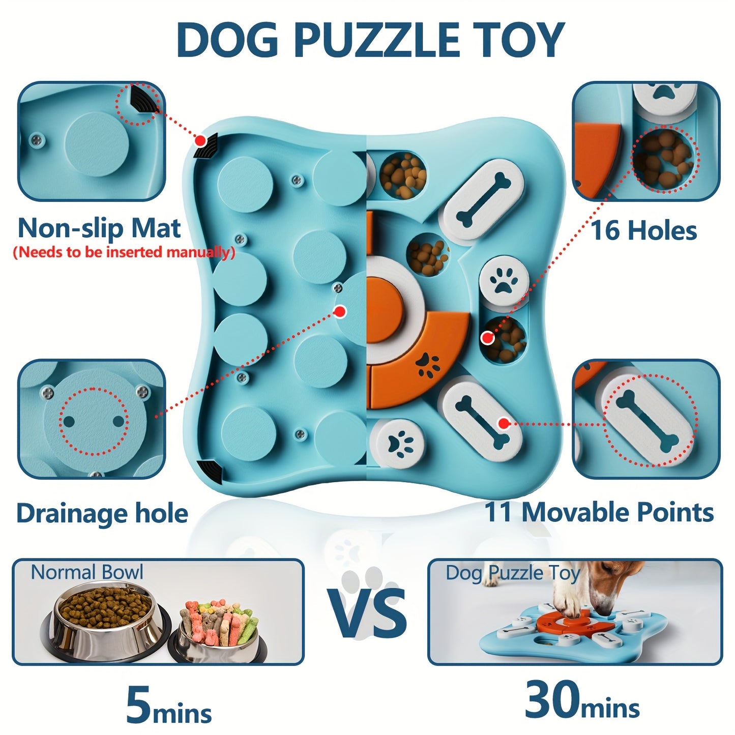BRAINFETCH PUZZLE – Interactive IQ Slow Feeder for Dogs