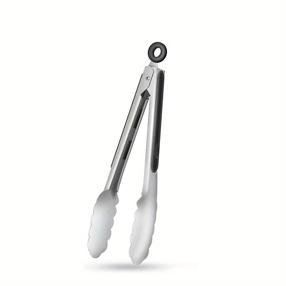 LOCKTONG – Stainless Steel Kitchen Tongs with Silicone Grip & Locking Feature