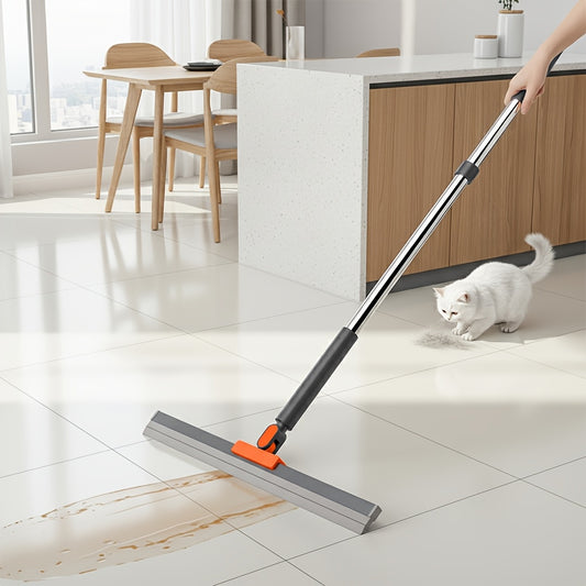 AQUAMOP - Water & Dust Scraper Broom for Bathroom, Glass, and Floors