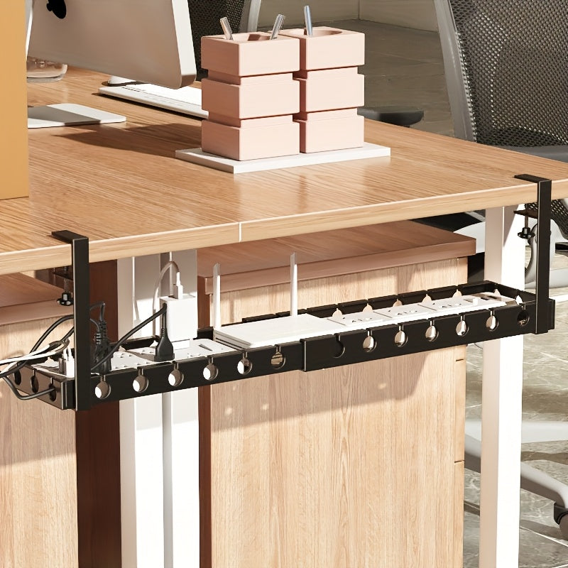 TANGLEFREE - Under Desk Cable Organizer with Adjustable Strap and Clips
