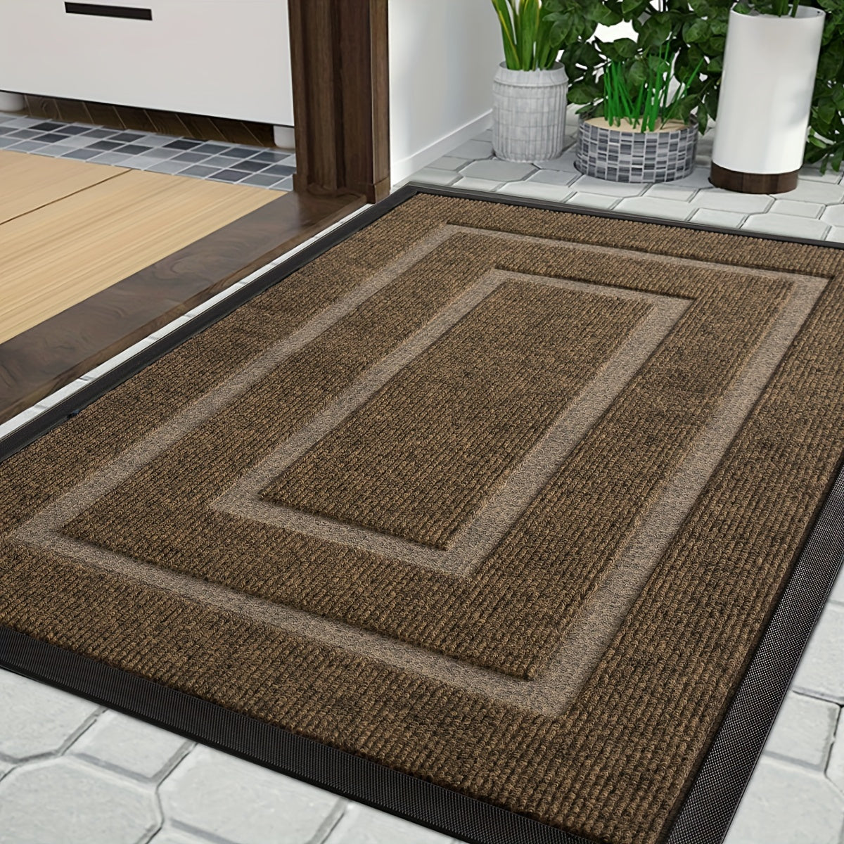 Easy Rubber Doormat for Home Entry, Durable And Slip-Resistant, Perfect for Christmas Decoration