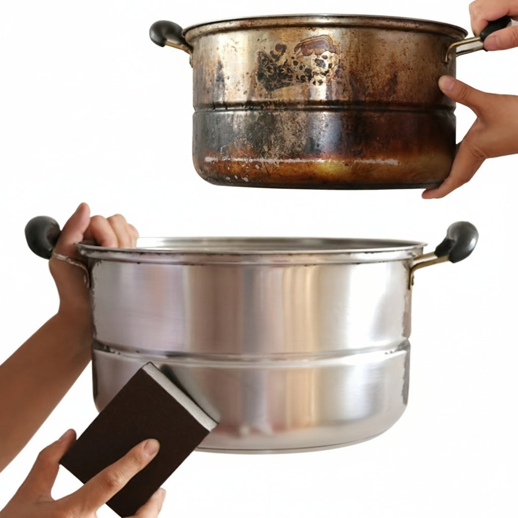 PUREBRITE - Multi-Piece Diamond Sponge Cleaning Tools for Pot Bottom & Stubborn Stains