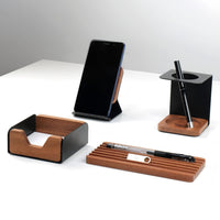 STEELORA – Vintage Carbon Steel Desk Organizer Set