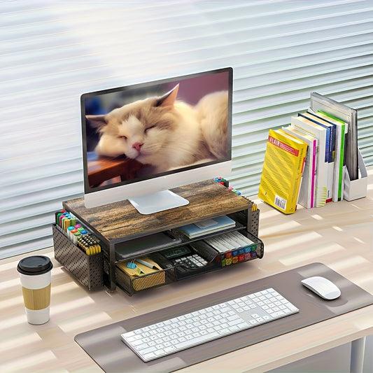 ORGANIWISE - Multifunctional Desktop Storage Rack & Monitor Riser