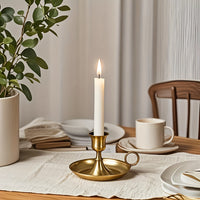 AURELIA GOLD – Elegant Golden Metal Candlestick
