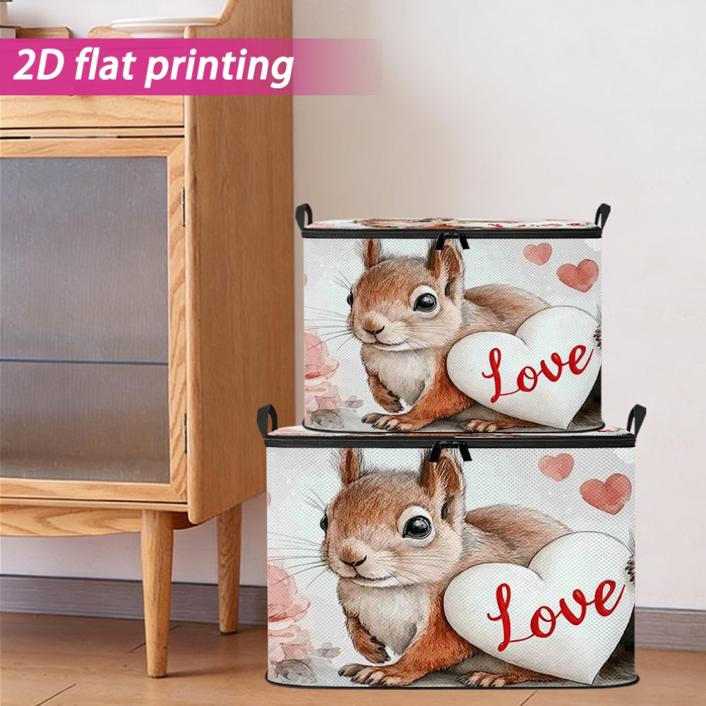 SQUIRRELBOX – Valentine Storage Bin for Cute Room Organization
