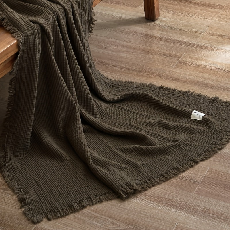 SOFTCLOUD – 4-Layer Cotton Crepe Blanket for Breathable Everyday Comfort