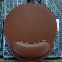 COMFYCLICK - Non-Slip Ergonomic Faux Leather Mouse Pad Brown