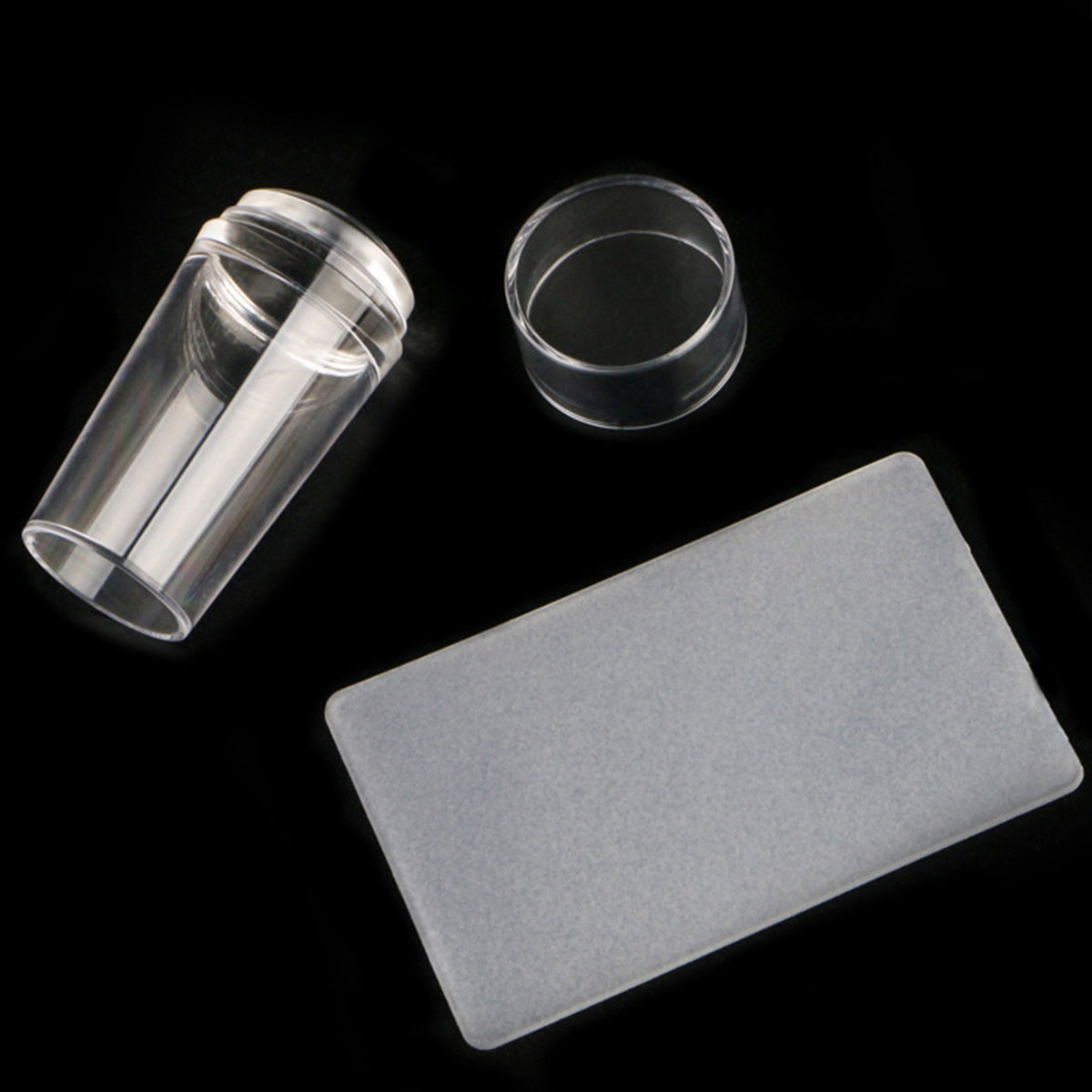 POLISHPRO - Clear Silicone Nail Stamper with Scraper for French Tip Perfection