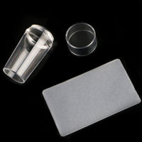POLISHPRO - Clear Silicone Nail Stamper with Scraper for French Tip Perfection