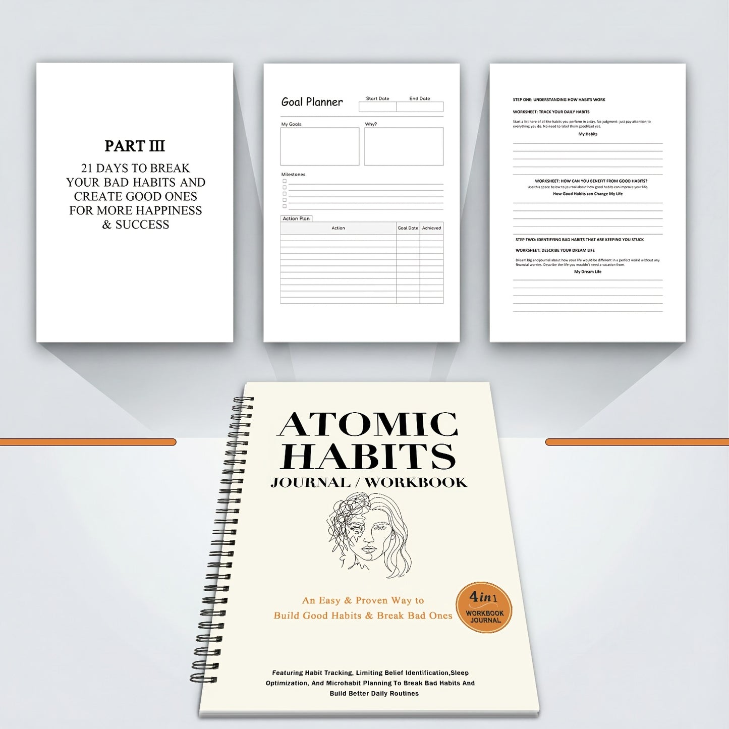 GROWTHPATH – Structured Habit-Building Workbook & 21-Day Success Planner