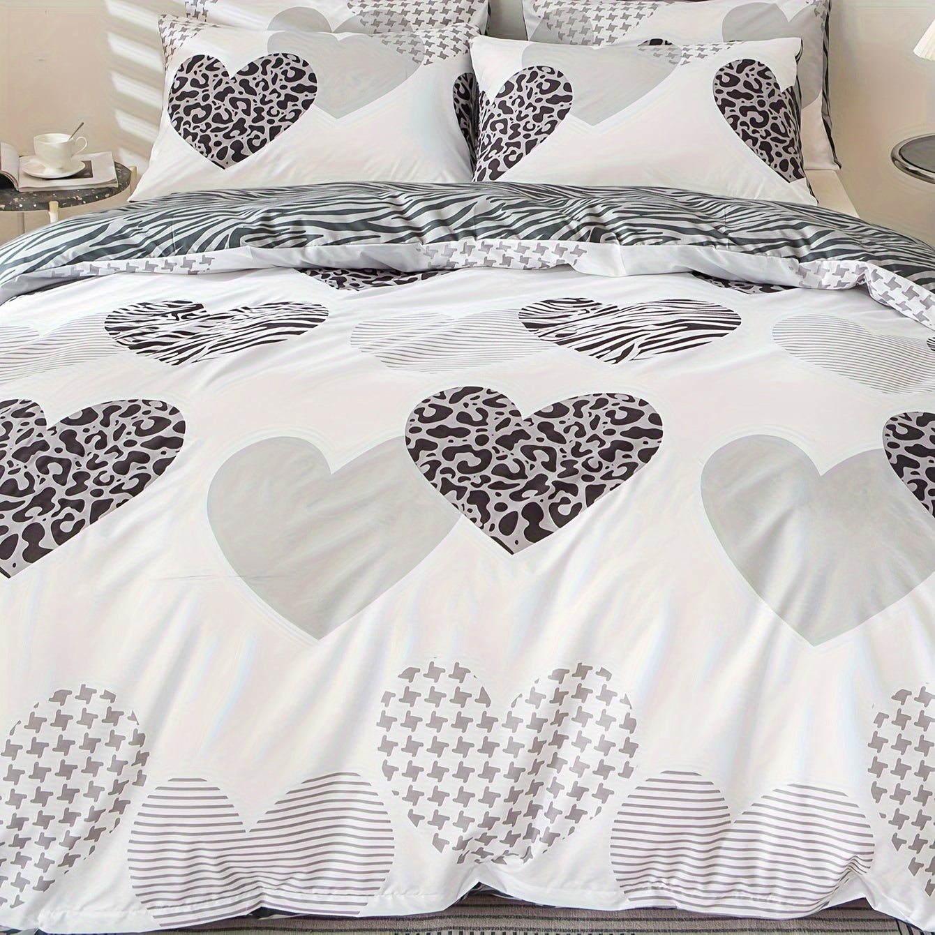 VIVAPRINT – 3pcs Multicolor Pattern Duvet Cover Set