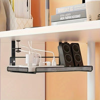 CLASSTIDY - Adjustable Metal Desk Rack with No-Drill Hanging Organizer