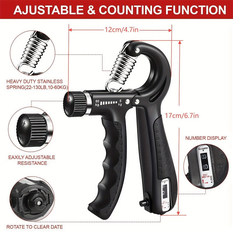GRIPMASTER KIT – 5-Piece Hand & Forearm Strength Trainer