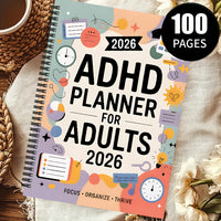 FOCUSVAULT – 2026 Exclusive ADHD Adult Planner Structured Daily & Weekly Productivity Journal