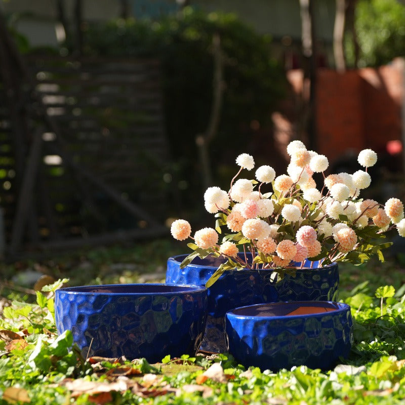 COBALTHAVEN – Vintage Handmade Ceramic Planter Set